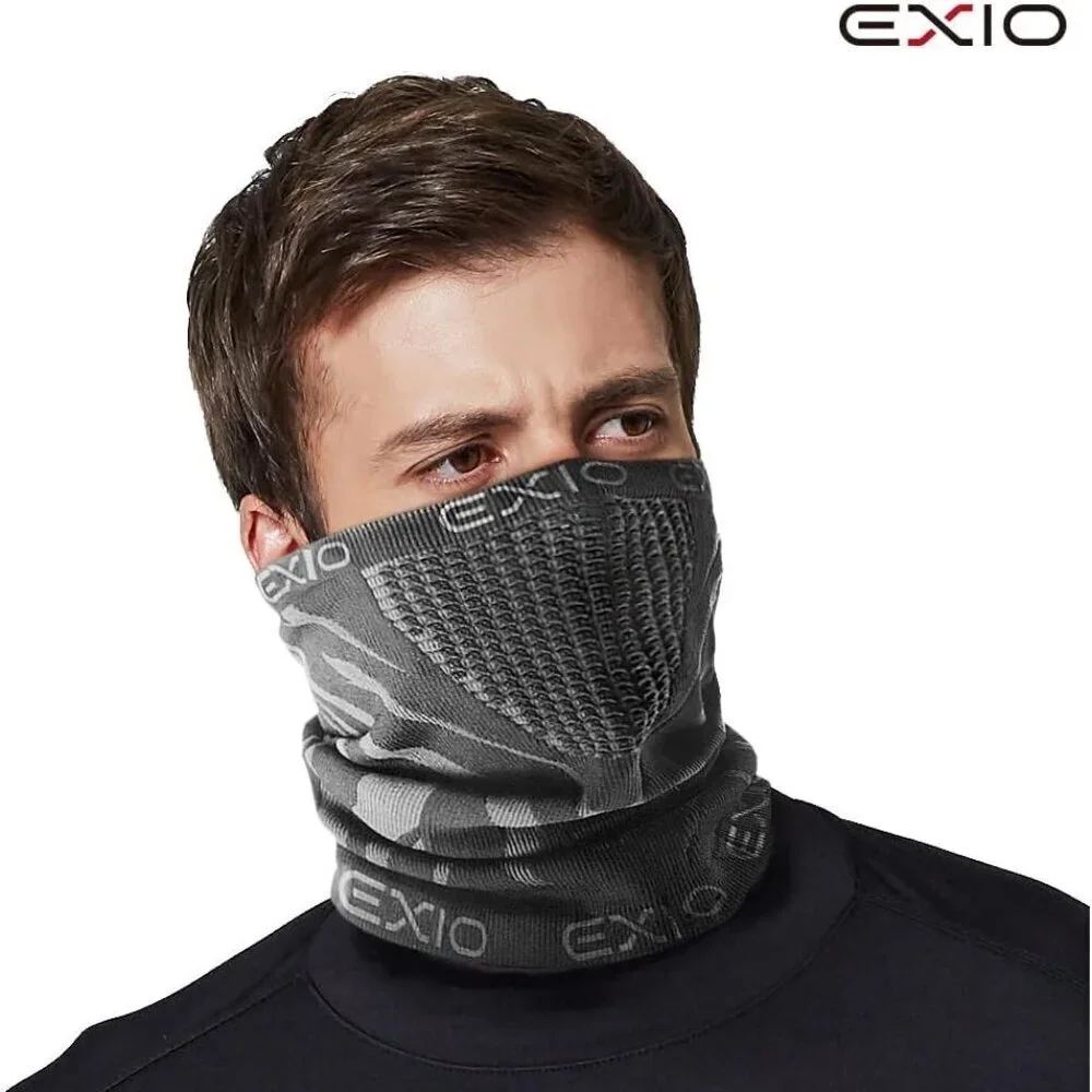 Men's Black/grey Winter Neck Warmer Gaiter Balaclava Windproof Ski Face Mask